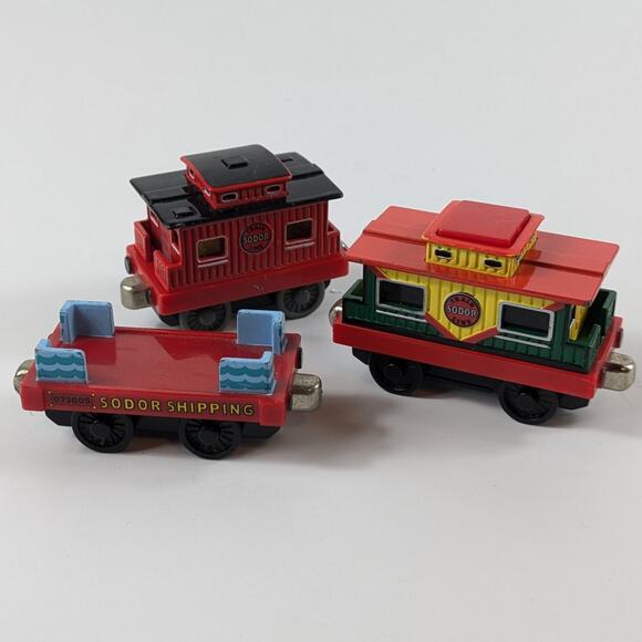 Thomas & Friends Diecast Lot Musical Caboose WORKS Sodor Line Shipping Sea Cargo - Picture 1 of 13